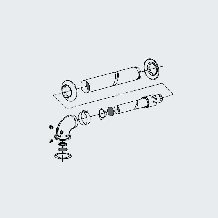 ARISTON KIT SCARICO FUMI COASSIALE COD 704760 - immagine 2