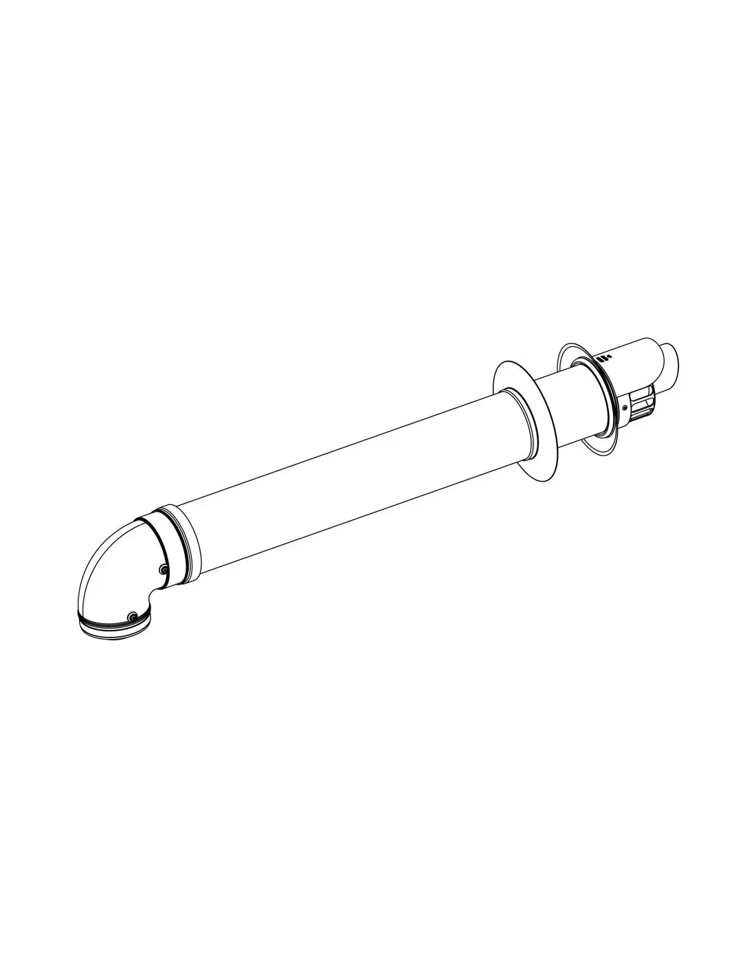 KIT SCARICO FUMI COASSIALE RIELLO ACCIAIO ORIZZONTAL 60/100 20129175