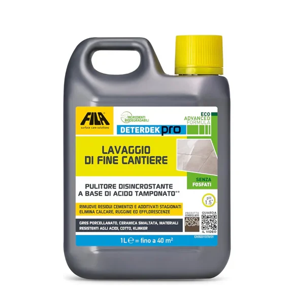 FILA DETERDEK PRO DETERGENTE DISINCROSTANTE ACIDO LT 1 COD. 60400012