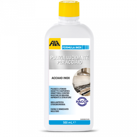 FILA FORMULA INOX DETERGENTE LUCIDANTE ACCIAIO LT 0.5 COD. 30540012