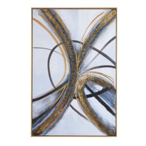 QUADRO OLIO SU TELA CORNICE ORO QUADRO 6 103046