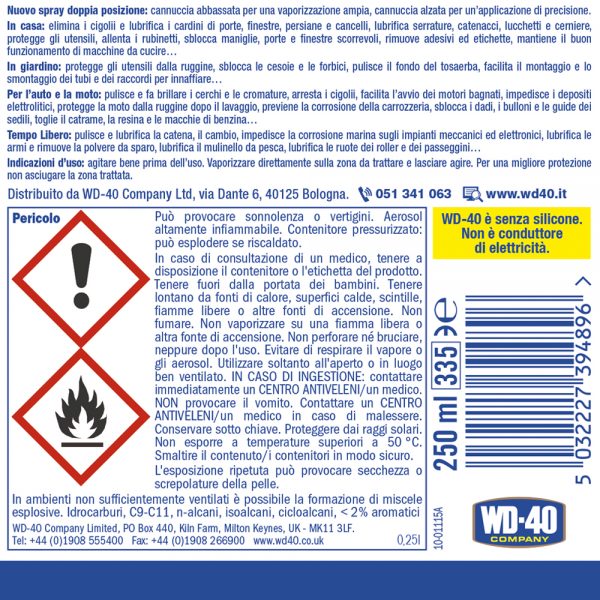WD-40 LUBRIFICANTE PROFESSIONALE 250ML - immagine 2