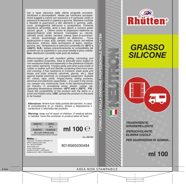 RHUTTEN GRASSO SILICONE NEUTRO 100ML - immagine 2