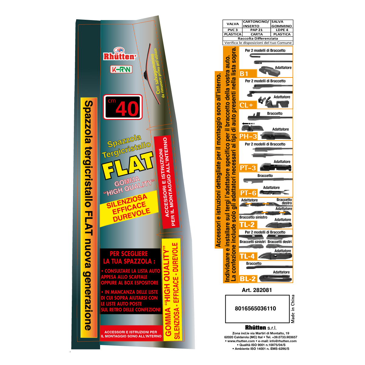 RHUTTEN SPAZZOLA TERGICRISTALLI FLAT K-RW LINE 40CM 282081 - immagine 2