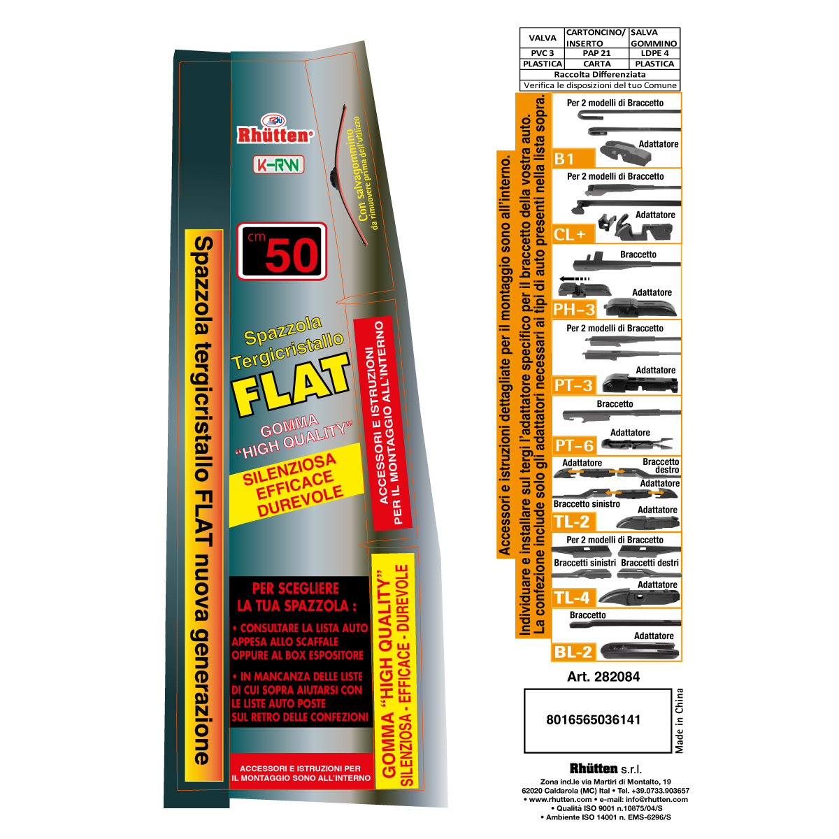 RHUTTEN SPAZZOLA TERGICRISTALLI FLAT K-RW LINE 50CM 282084 - immagine 2