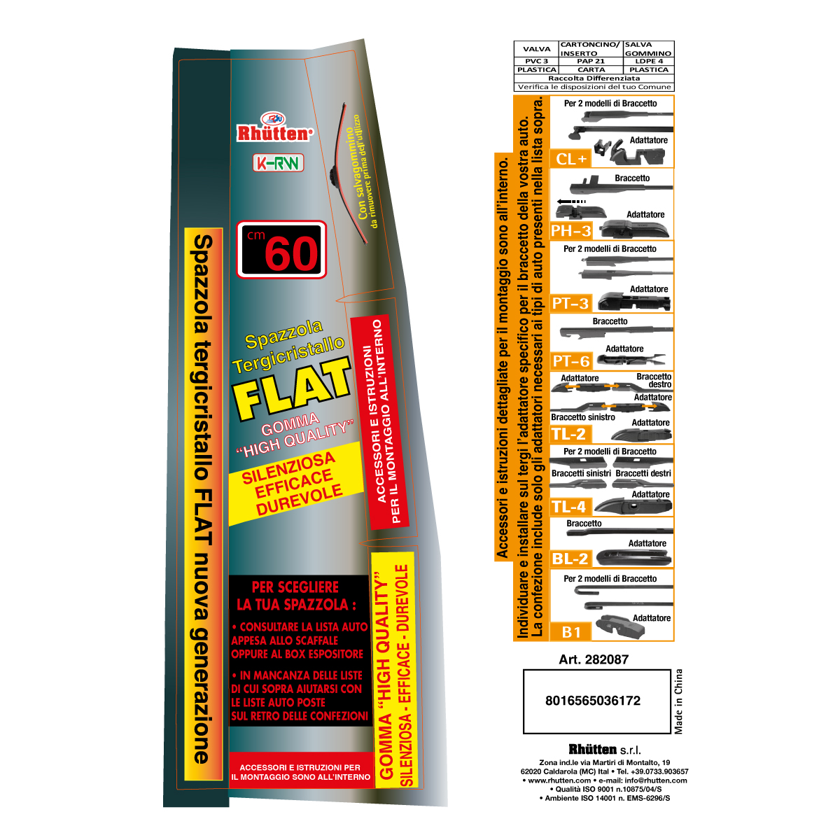 RHUTTEN SPAZZOLA TERGICRISTALLI FLAT K-RW LINE 60CM 282087 - immagine 2
