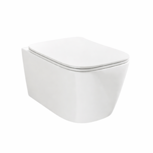 VASO NODO(QUADRA) SOSPESO BIANCO LUCIDO SCARICO TERRA CON COPRIWATER