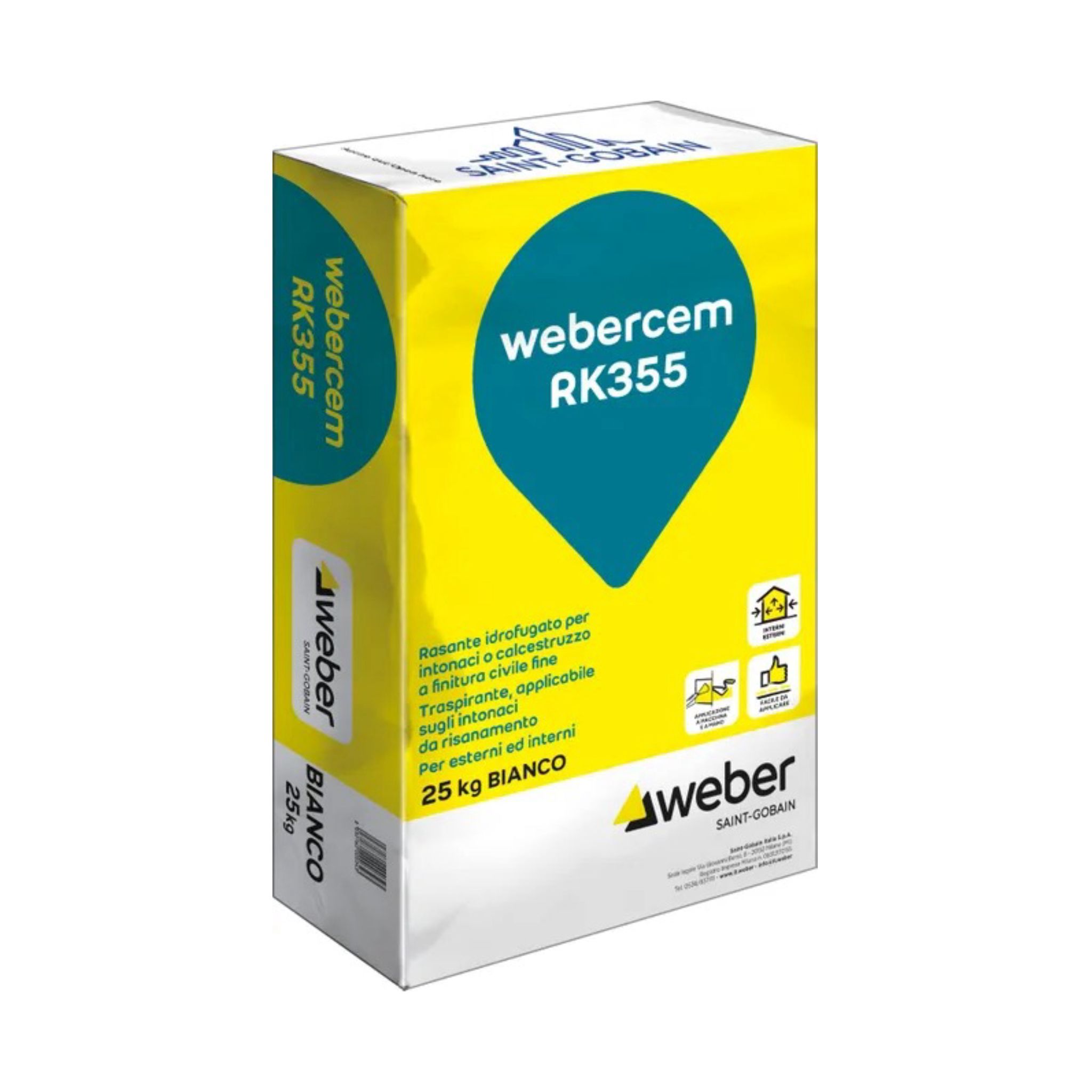 WEBERCEM RK 355 KG.25 BIANCO 5200596650/2E1