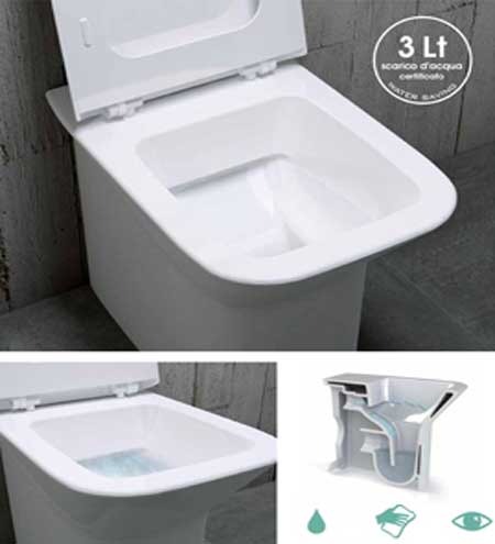 AZZURRA VASO PRUA SCARICO PARETE - immagine 5