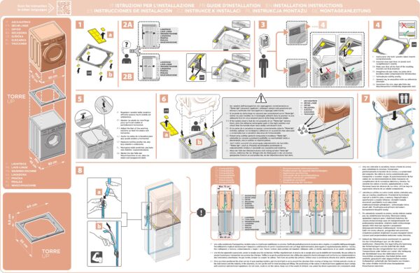 KIT SOVRAPPOSIZIONE LAVAT/ASCIUG TORRE UP MELICONI 656131 - immagine 3