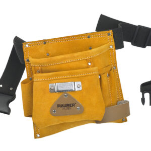 BORSA PORTA ATTREZZI IN CROSTA CARPENTIERE 2TASCHE 2 P/MARTEL MAURER