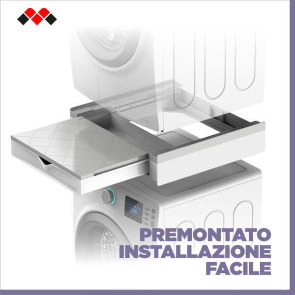 KIT SOVRAPPOSIZIONE TORRE DUO LAVAT/ASCIUG MELICONI 656123 - immagine 5