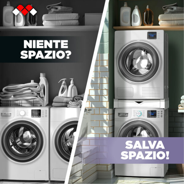 KIT SOVRAPPOSIZIONE TORRE DUO LAVAT/ASCIUG MELICONI 656123 - immagine 7