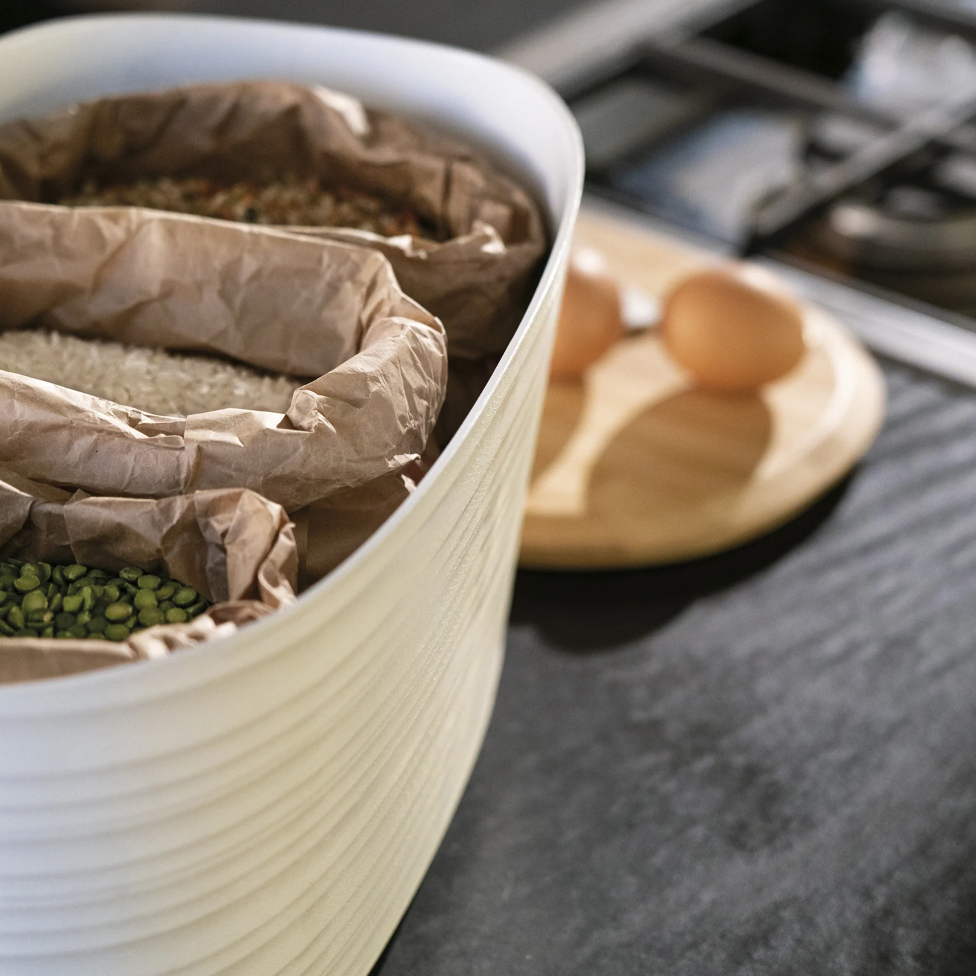 GUZZINI CASSETTA PANE CON COPERCHIO TAGLIERE IN BAMBÙ "TIERRA" COD. 179600156 - immagine 4
