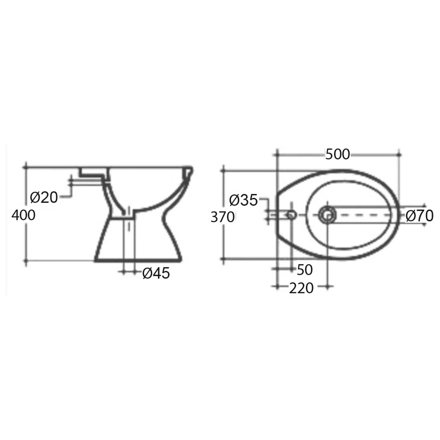 BIDET SERIE KAILA BIANCO - immagine 2