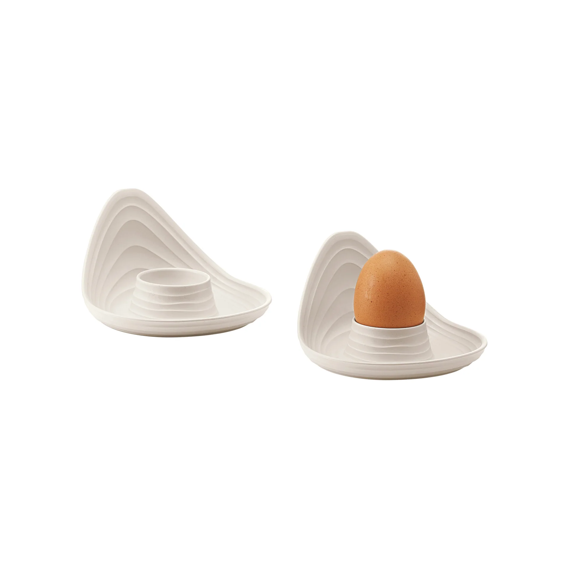 GUZZINI SET 2 PORTAUOVO "TIERRA" BIANCO LATTE COD. 196300156