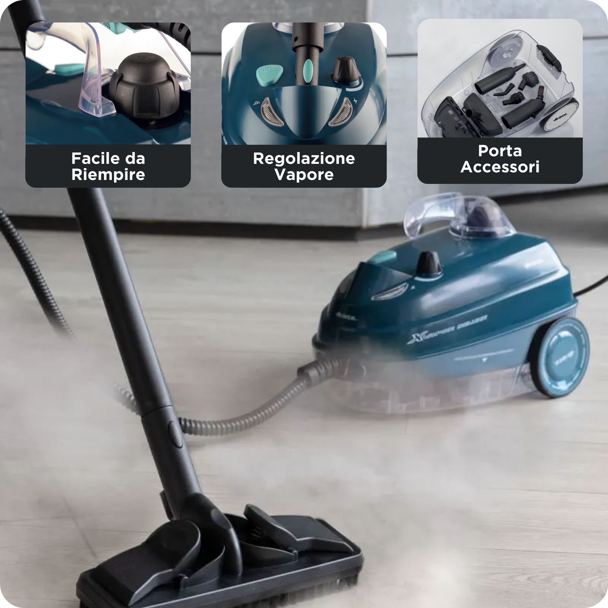 ARIETE PULITORE A VAPORE X-VAPOR DELUXE COD. 4146/05 - immagine 9