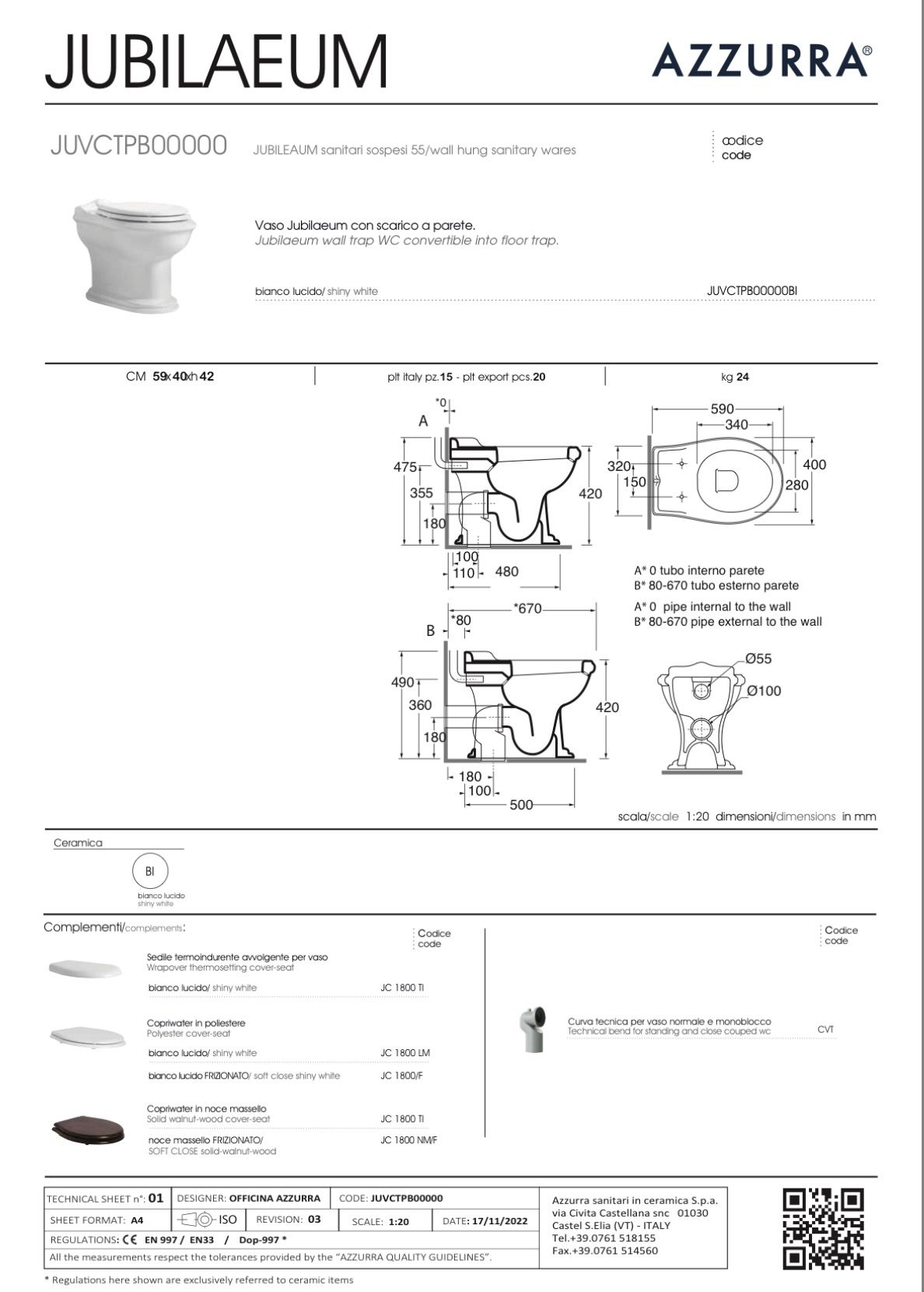 AZZURRA VASO JUBILAEUM STACCATO DAL MURO - immagine 2