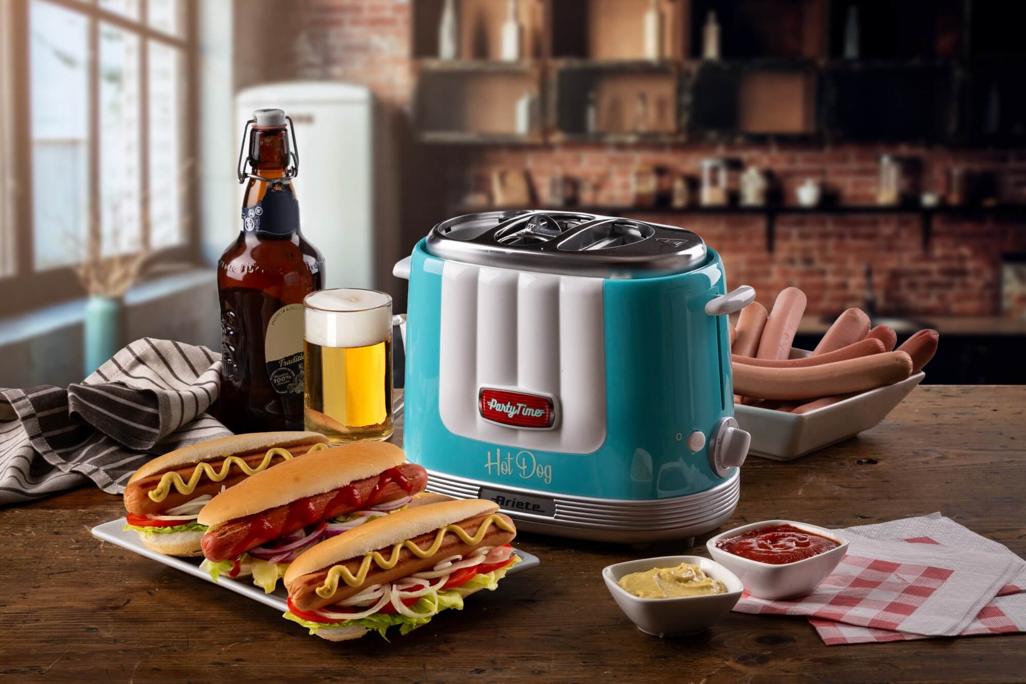 ARIETE HOTDOG MAKER PARTY TIME CELESTE COD. 206/01 - immagine 2