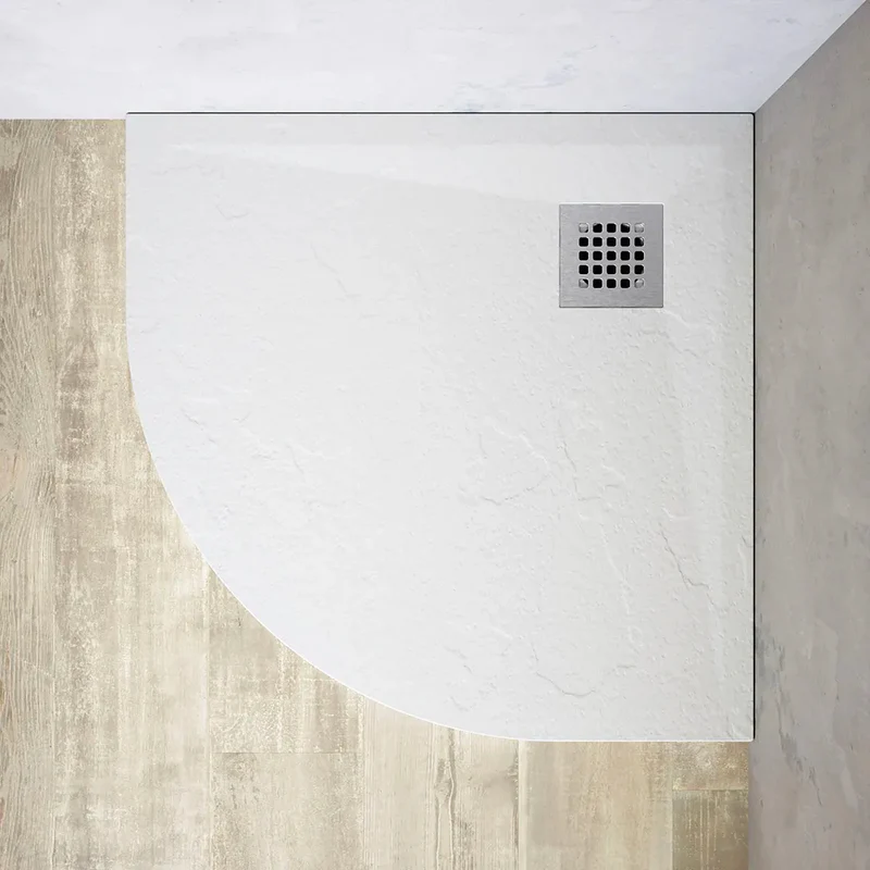 PIATTO DOCCIA STONE 80X80 H3 BIANCO SEMICIRCOLARE - immagine 3