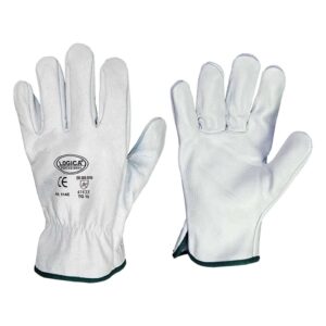 GUANTI IN PELLE FIORE BIANCO TAGLIA 11 LOGICA  PROFESSIONAL