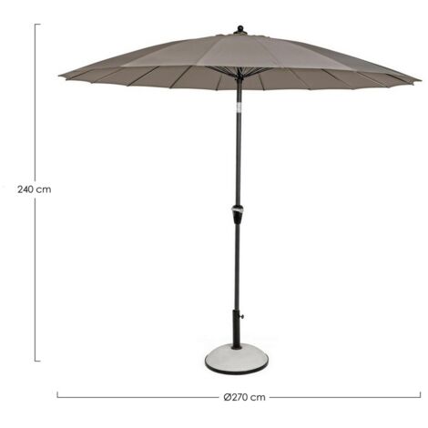 BIZZOTTO OMBRELLONE ATLANTA 2.7M ANTRACITE TORTORA - immagine 3