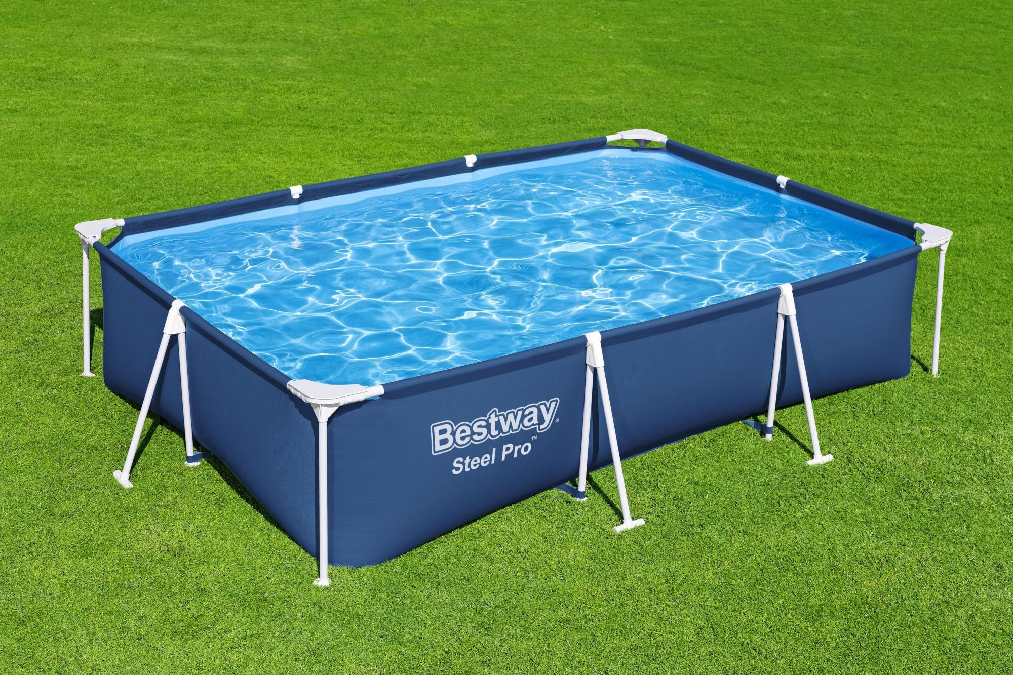 PISCINA BESTWAY RETTANGOLARE STEEL PRO 300X201X66 CM LT 3300 BLU SCURO - immagine 2
