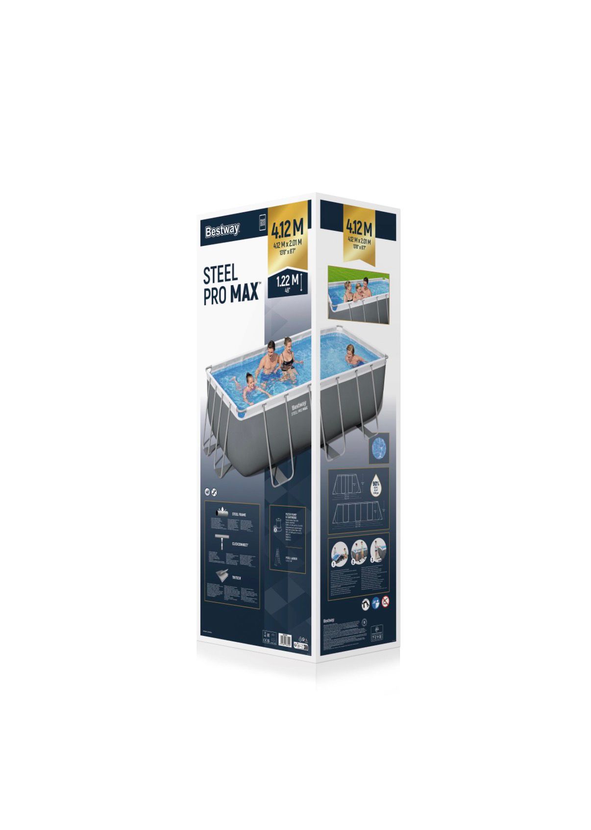 PISCINA BESTWAY RETTANGOLARE 412X201X122 LT 8.124 - immagine 4