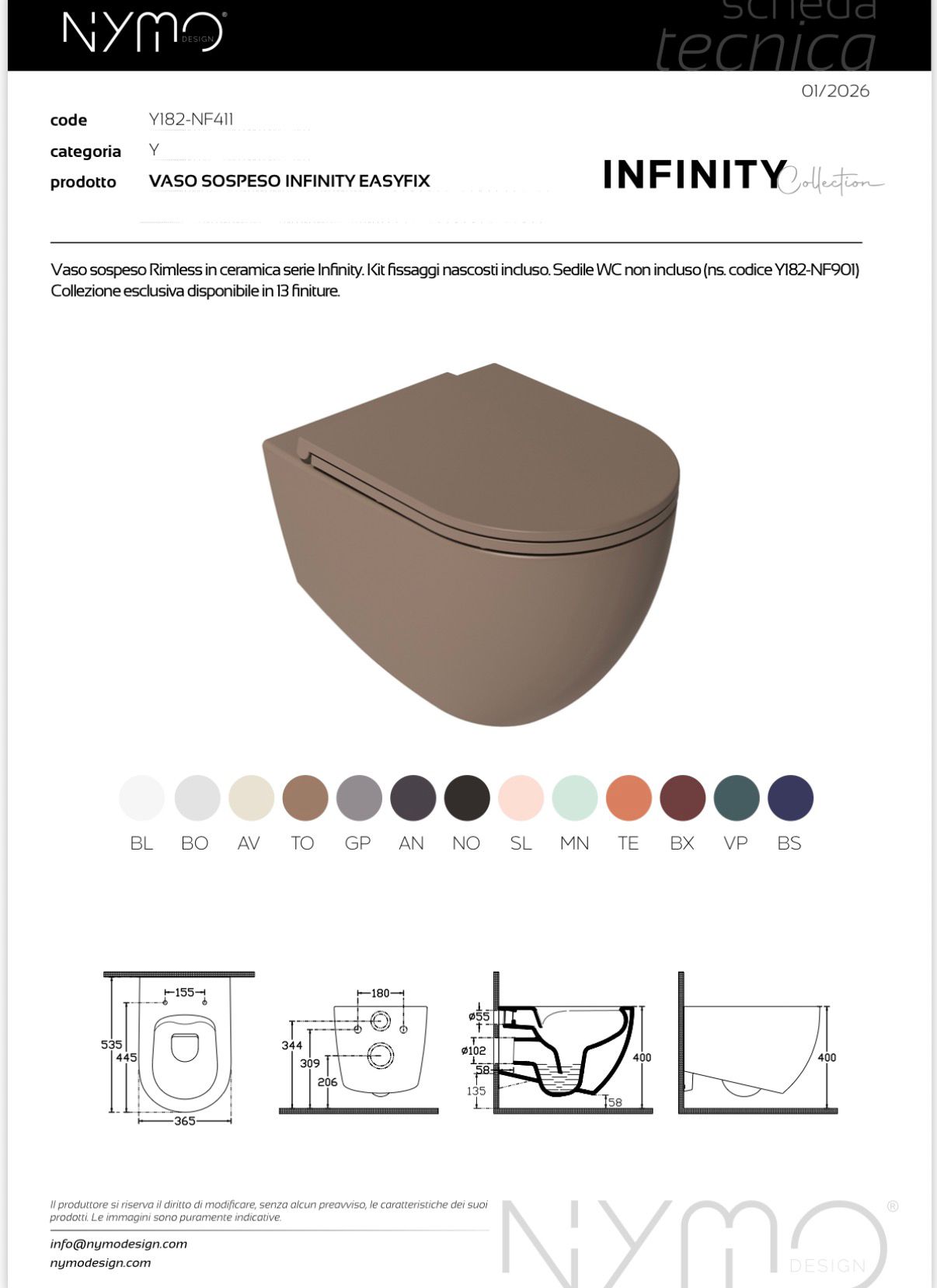 VASO SOSPESO INFINITY EASYFIX BIANCO OPACO - immagine 2