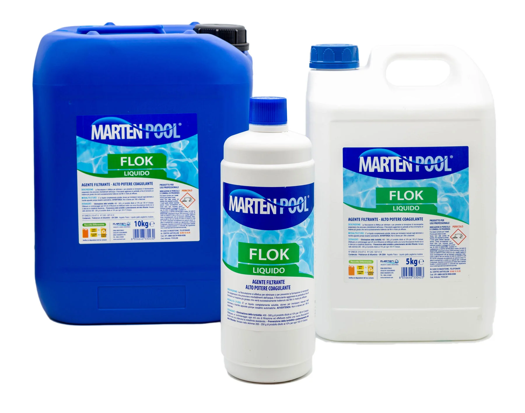 FLOK FLOCCULANTE LIQUIDO PER PISCINA KG 10 MARTEN POOL