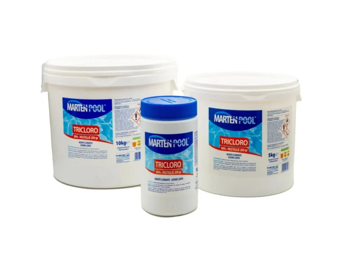 DISINFETTANTE PER PISCINA TRICLORO 90% PASTIGLIE KG 10 MARTEN POOL
