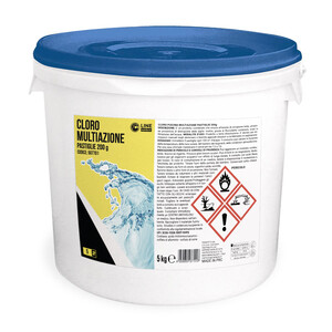 CLORO MULTIFUNZIONE TRIPLEX PER PISCINA PASTIGLIE 200G 5KG LINE