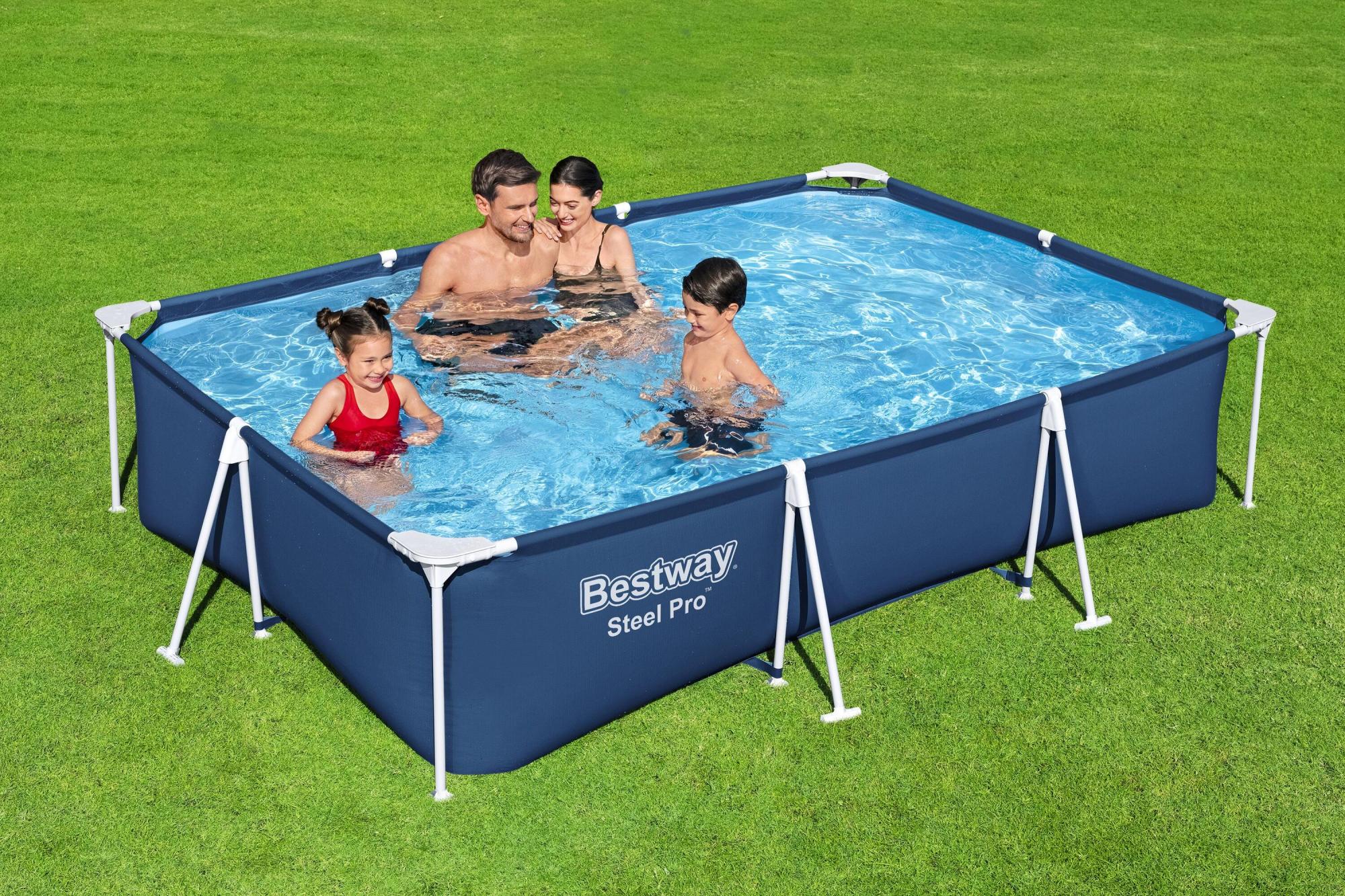 PISCINA BESTWAY RETTANGOLARE STEEL PRO 300X201X66 CM LT 3300 BLU SCURO - immagine 3