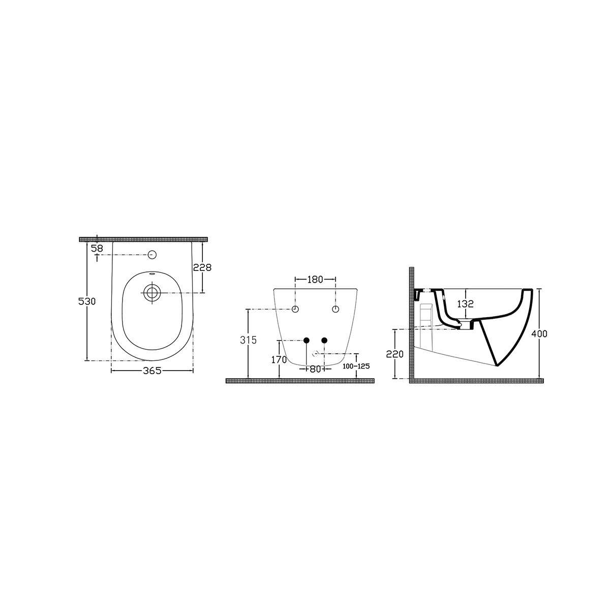 BIDET SOSPESO INFINITY BIANCO OPACO - immagine 2