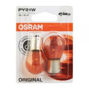 RHUTTEN COPPIA LAMPADINE INDICATORE DI DIREZIONE PY21W 12V 21W OSRAM