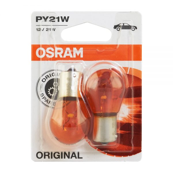 RHUTTEN COPPIA LAMPADINE INDICATORE DI DIREZIONE PY21W 12V 21W OSRAM