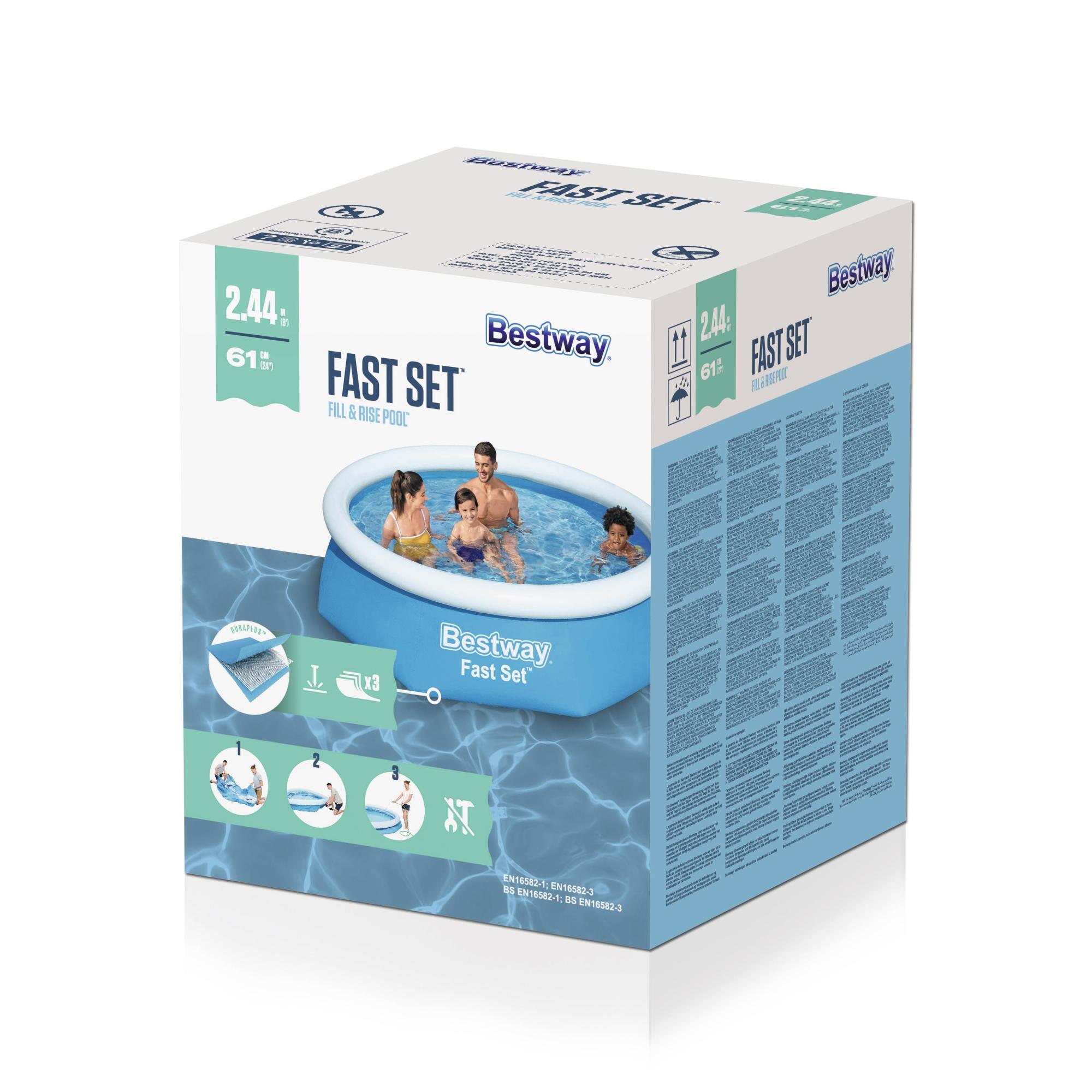 PISCINA BESTWAY FAST SET GONFIABILE 244X61 CM - immagine 3