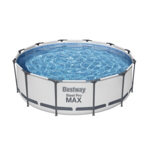 PISCINA BESTWAY STEEL PRO MAX 366X100 CM 9150LT GRIGIO CHIARO