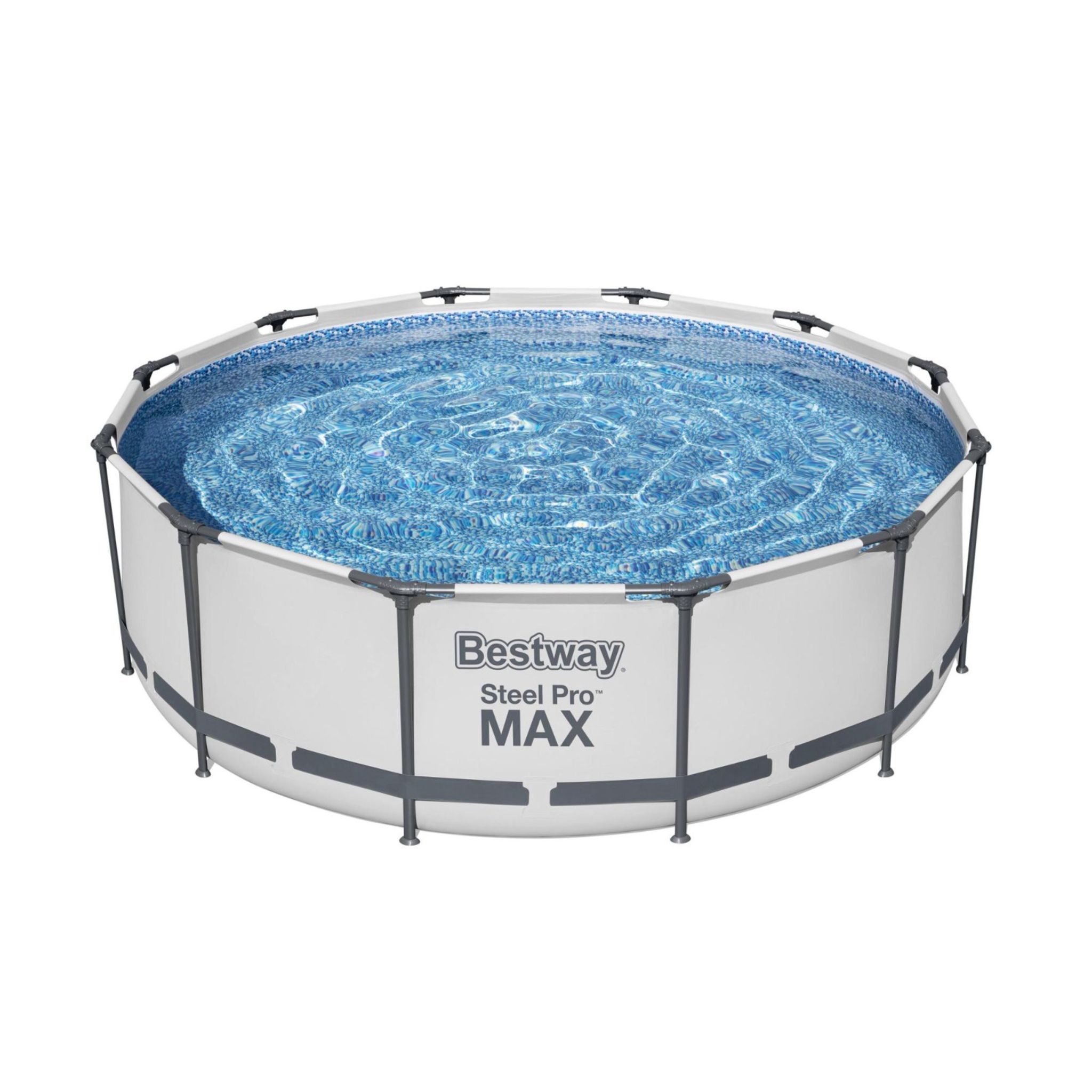 PISCINA BESTWAY STEEL PRO MAX 366X100 CM 9150LT GRIGIO CHIARO