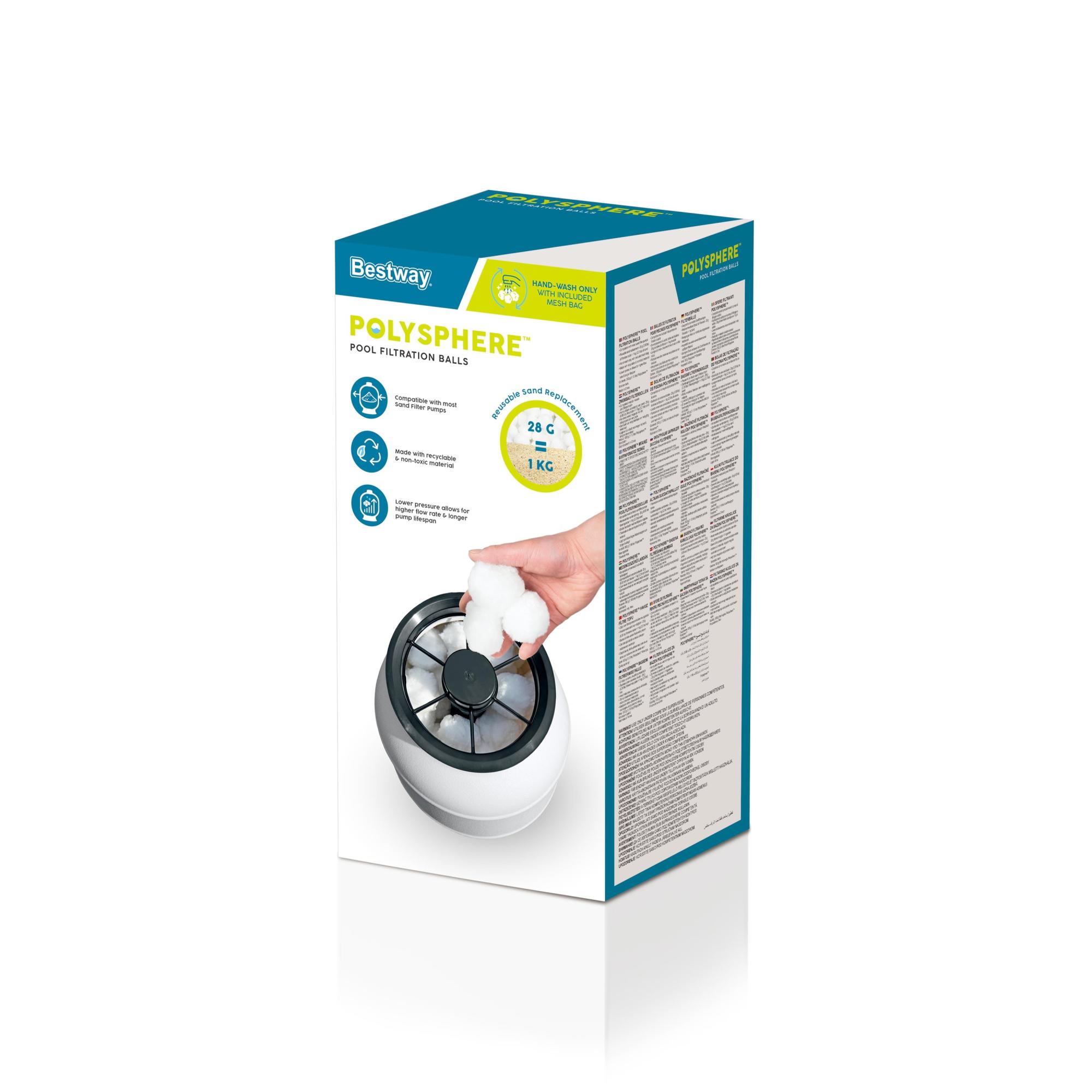 SFERE BESTWAY FILTRANTI POLYSPHERE PER POMPA DI FILTRAGGIO A SABBIA 500 G - immagine 6