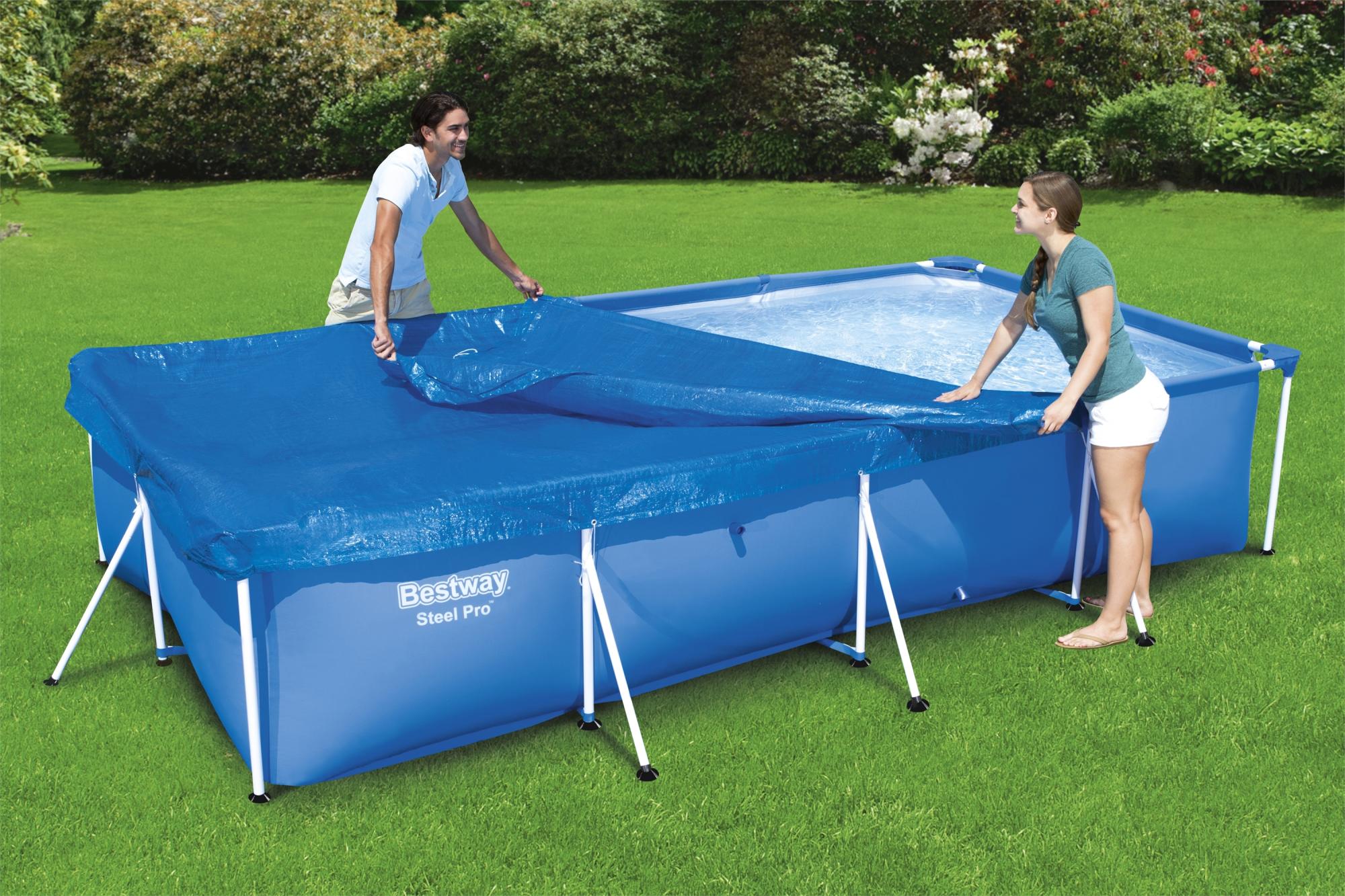 TELO COPRIPISCINA RETTANGOLARE 400X211 CM BESTWAY - immagine 3