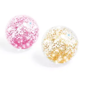 PALLONE GONFIABILE TRASPARENTE CON GLITTER CM 51 INTEX