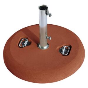 BASE OMBRELLONE TONDA CEMENTO ROSSA KG35 TUBO D50