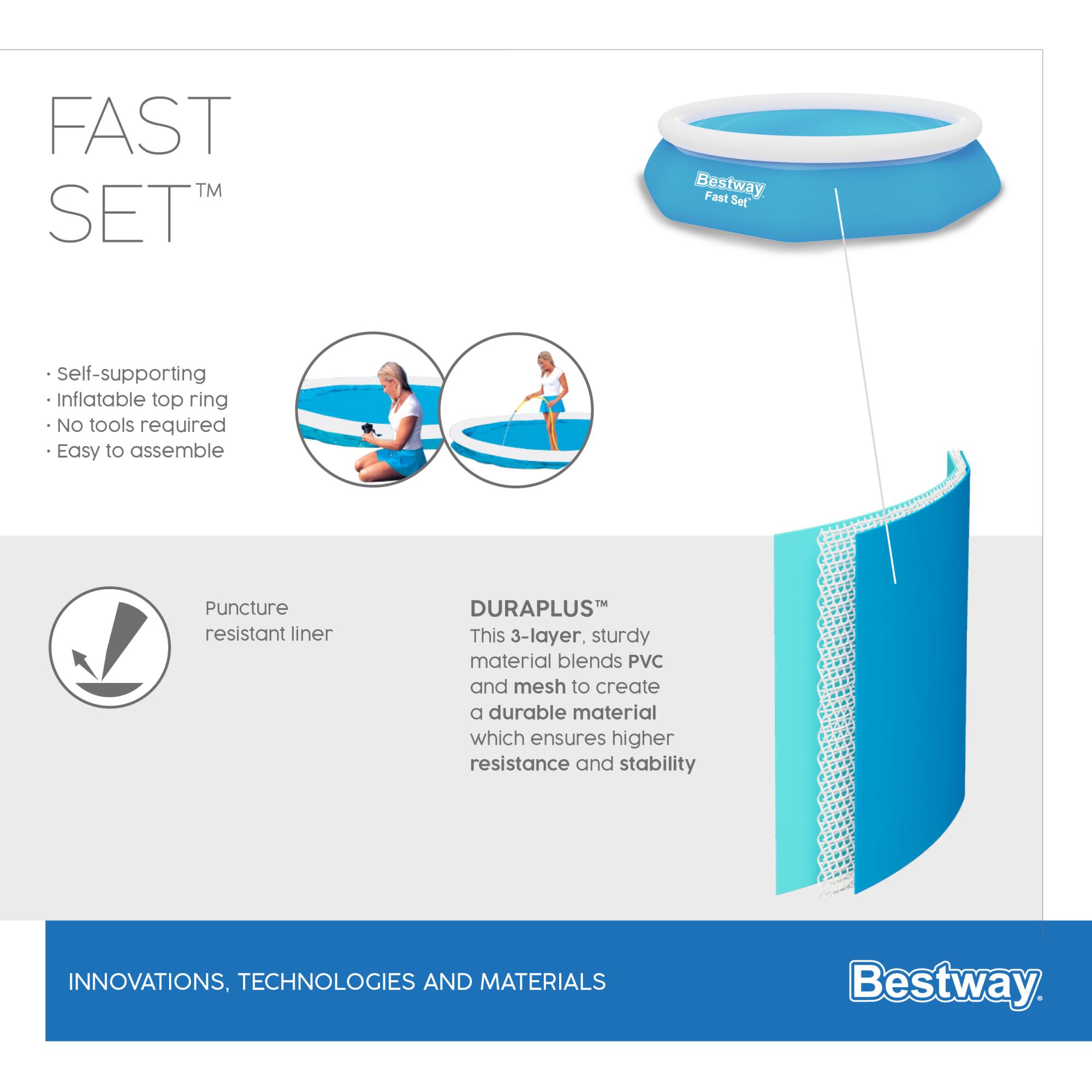PISCINA BESTWAY FAST SET GONFIABILE 244X61 CM - immagine 5