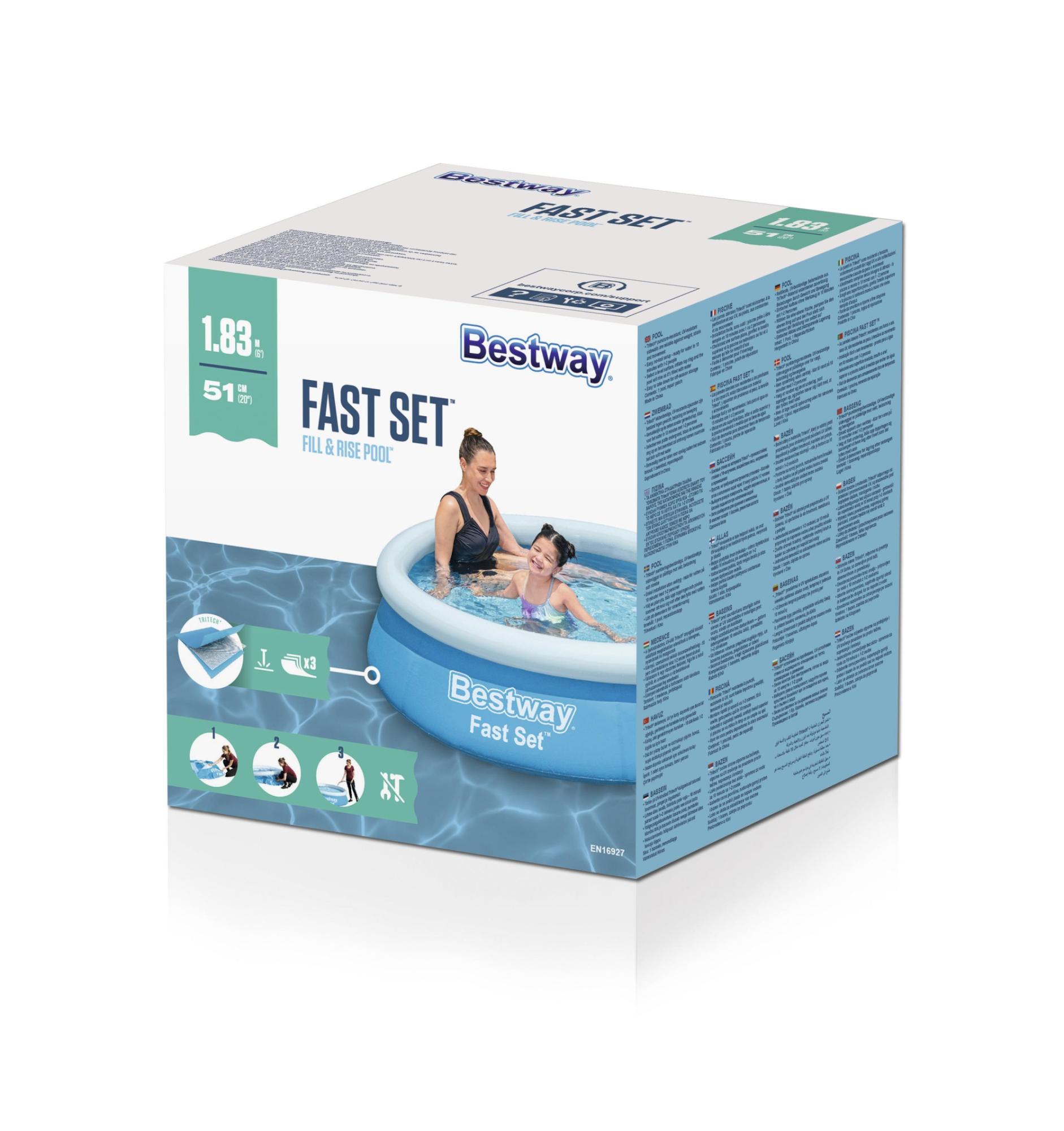 PISCINA BESTWAY GONFIABILE FAST SET 183X51 CM - immagine 4