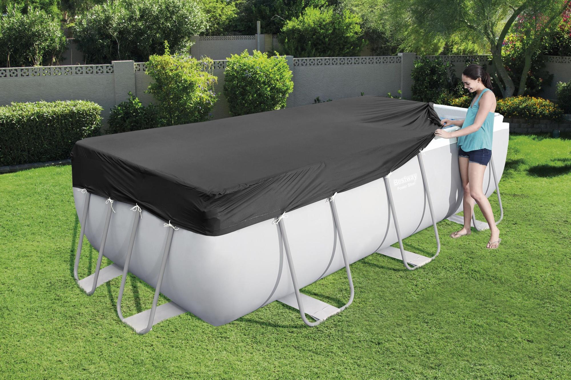 TELO COPRIPISCINA BESTWAY RETTANGOLARE FRAME DA 412X201 E DA 404X201 CM - immagine 3