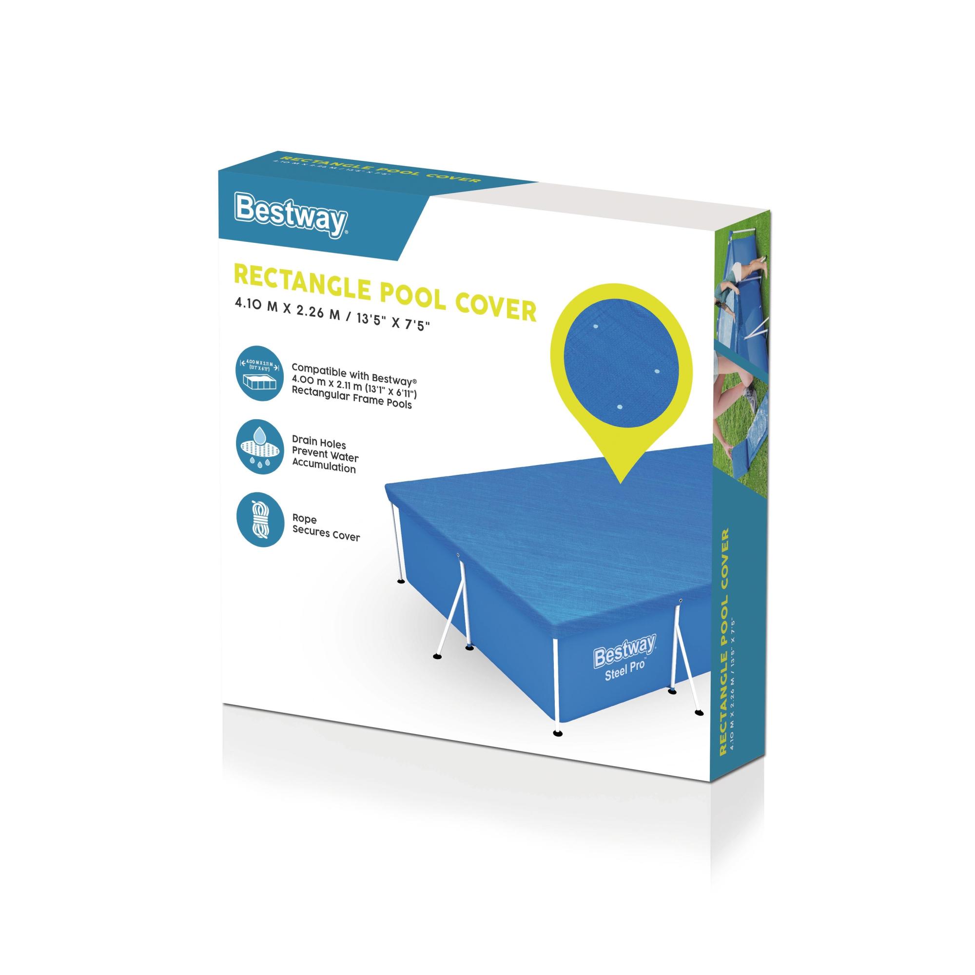 TELO COPRIPISCINA RETTANGOLARE 400X211 CM BESTWAY - immagine 5
