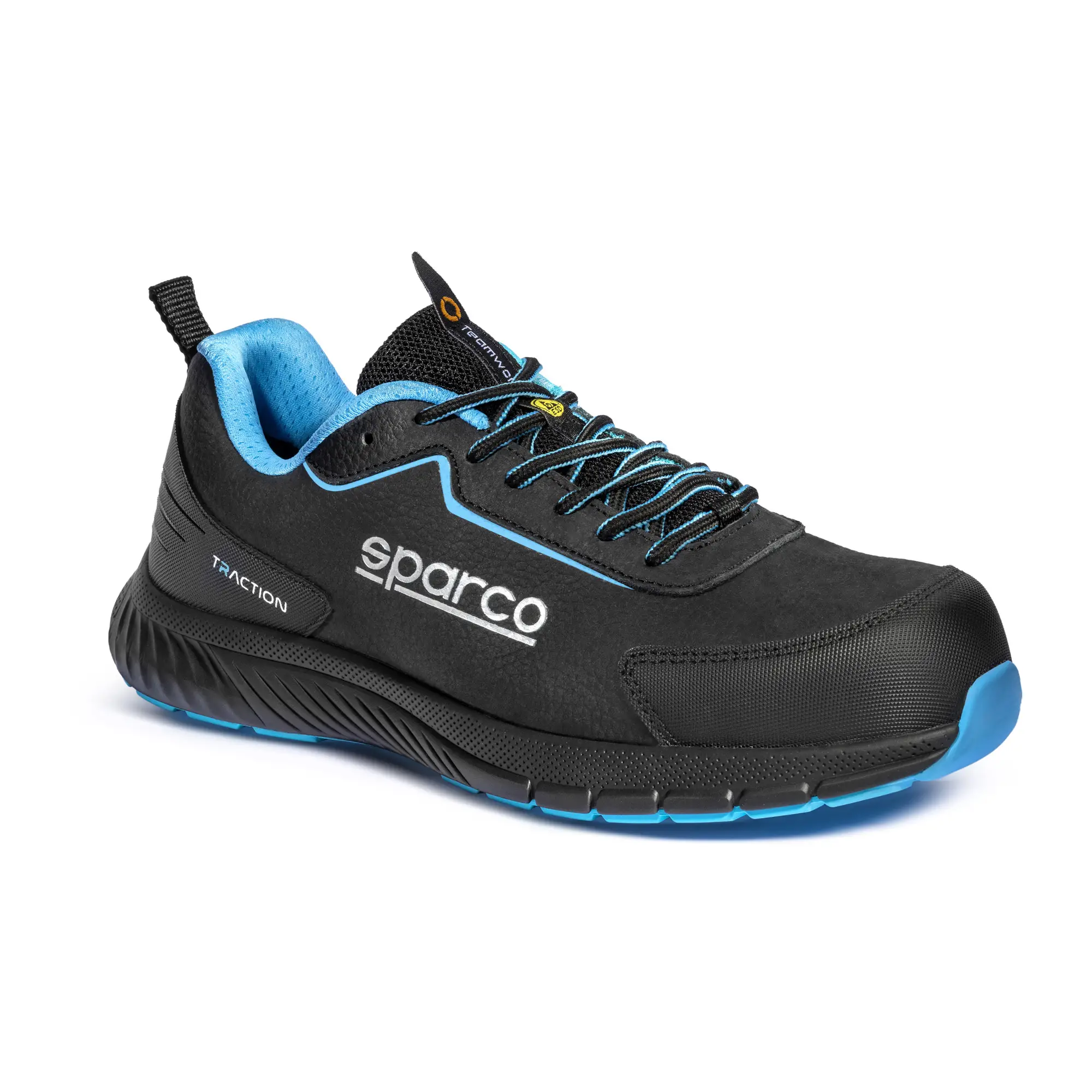 SCARPA ANTINFORTUNISTICA TRACTION NUBUCK TAKUMA S3S NERO/CELESTE BASSA SPARCO