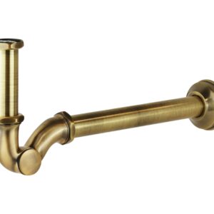 PORTA E BINI SIFONE AD ESSE BRONZATO CON TAPPO LATERALE