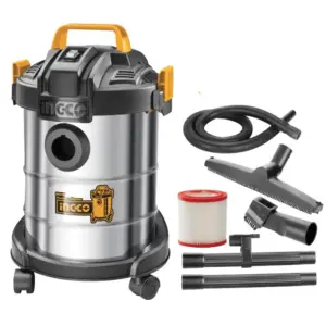 INGCO BIDONE ASPIRATUTTO INOX 12LT 800W CON ACCESSORI I/VC14122